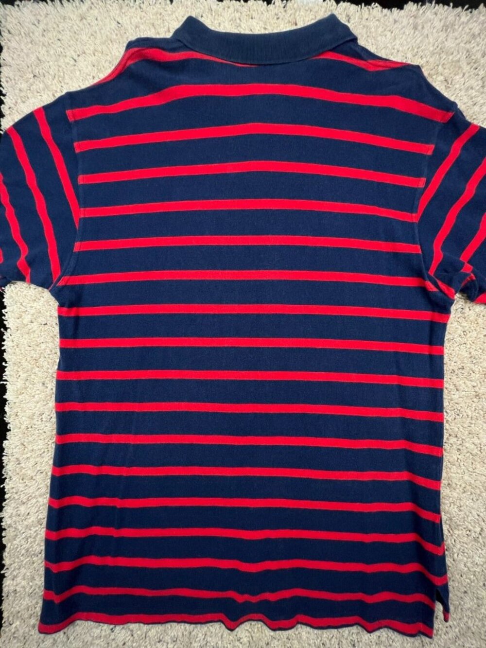 VTG Disney Store Mickey Mouse Men's Polo Shirt Striped Embroidered Emblem 2XL - Picture 8 of 8